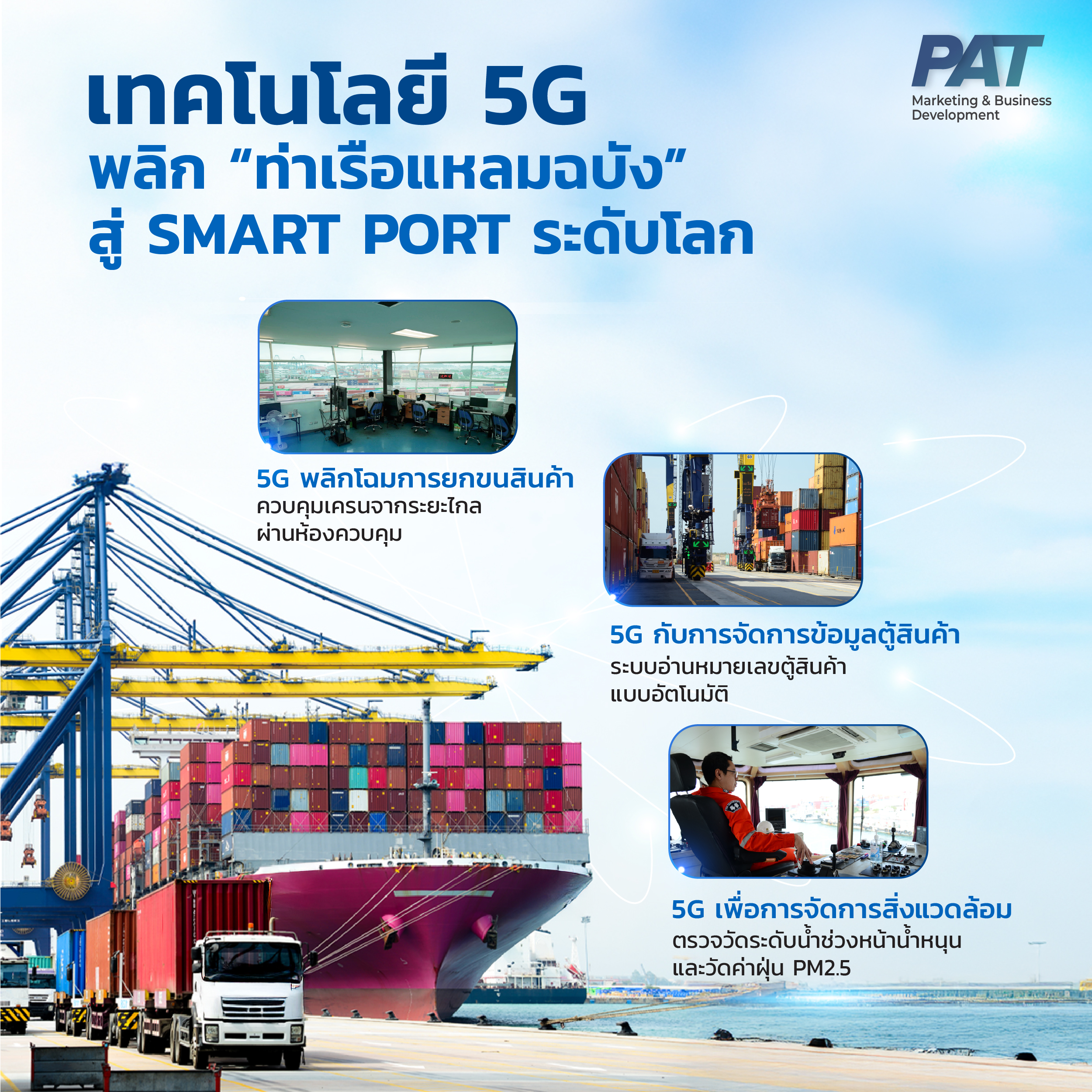 เทคโนโลยี 5G พลิก “ท่าเรือแหลมฉบัง” สู่ SMART PORT ระดับโลก